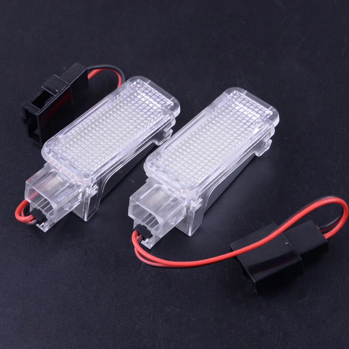 

2pcs White 2 Pin LED Footwell Luggage Glove Box Light Door Courtesy Boot Lamp Fit For Skoda Octavia MK3 5E 2012-2015 2016 2017