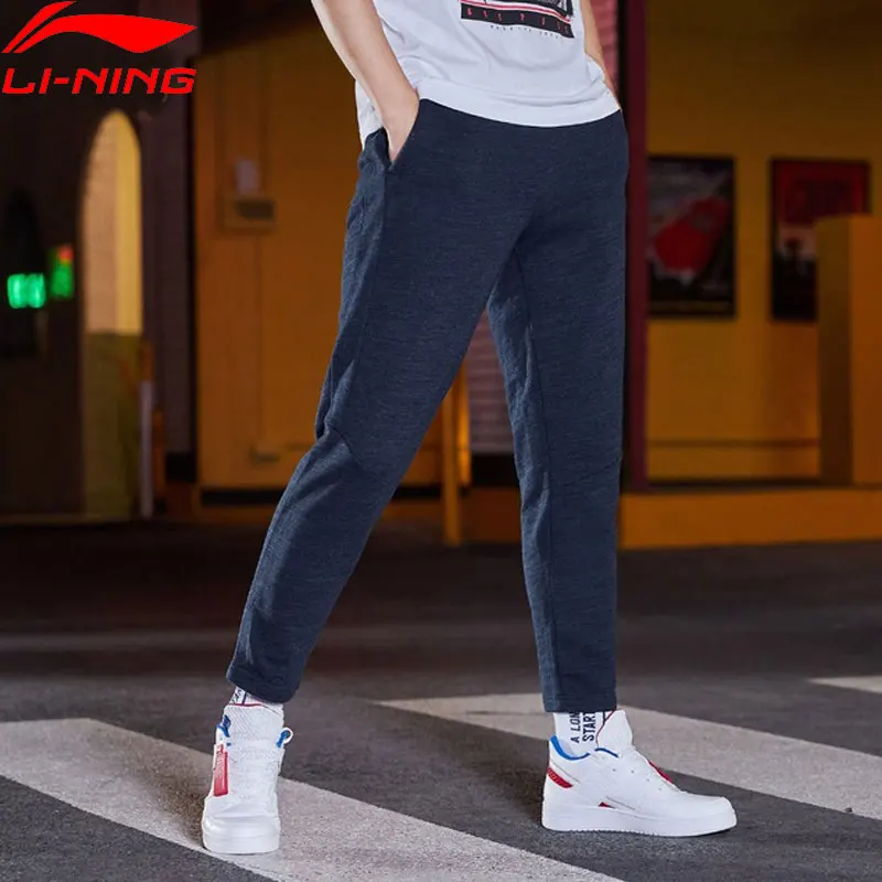 Cena Li Ning mężczyźni Trend sportowe spodnie dresowe 88% bawełna 12% poliester komfort regularny krój podszewka fitness sport spodnie AKLP009 MKY459