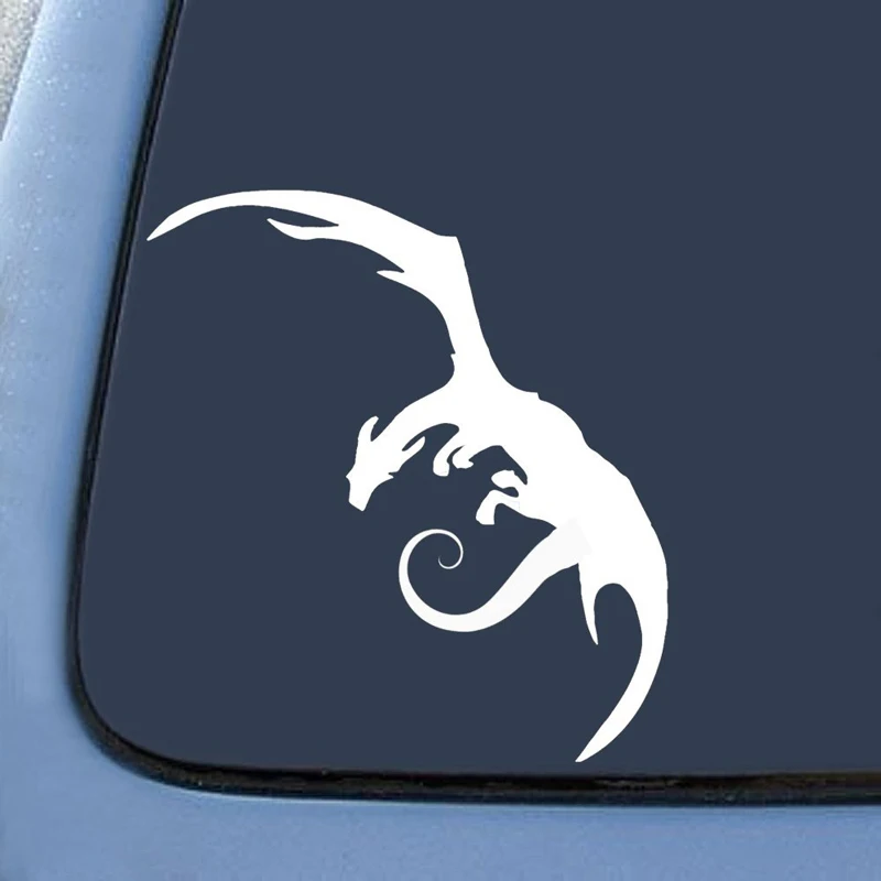 

LOTR Smaug Dragon Sticker Note Bumper Sticker Decal Car window Premium Quality die cut vinyl decal 5.5'' White Free shipping