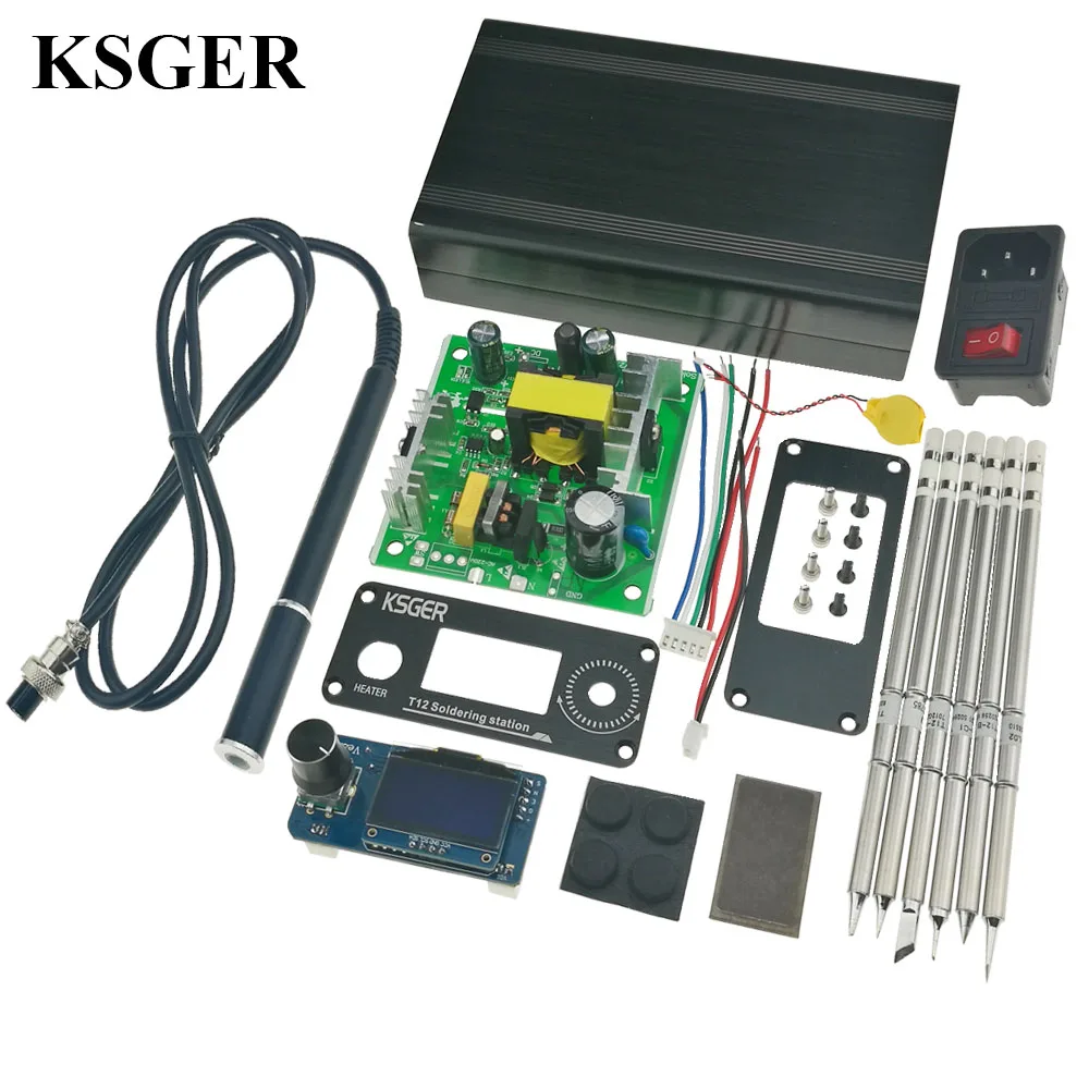 KSGER STM32 V2.1S OLED паяльник станция T12 наконечники ручка сплава контроллер сварочные инструменты Sunction оловянный насос Электрический - Цвет: sets 4