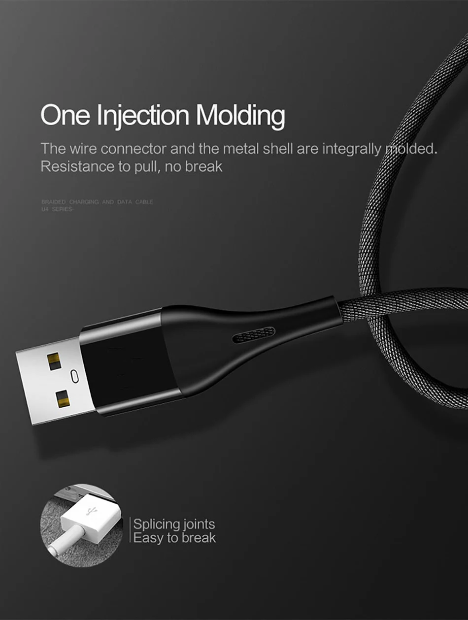 Роскошный Micro USB кабель 2.4A нейлон Быстрая зарядка USB кабель для передачи данных для samsung Xiaomi LG планшет Android мобильный телефон usb зарядный шнур