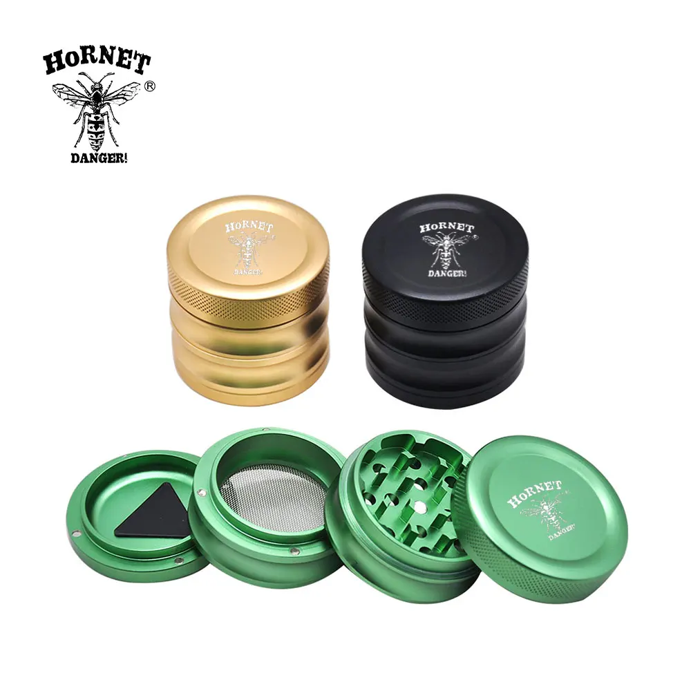 Dia.53MM 4 слоя измельчения Groove Алюминий измельчитель травы с Подарочная коробка