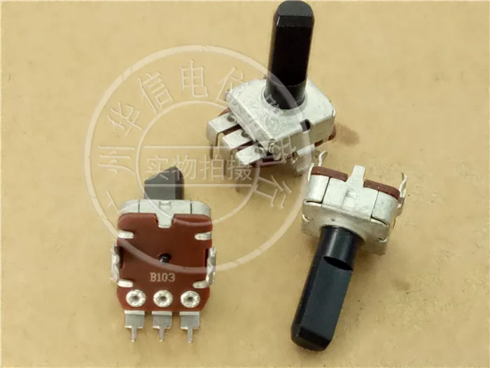 

Original new 100% 12 type square vertical single potentiometer B10K B103 B500K B504 handle 17MMF (SWITCH)