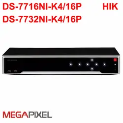 Система видеонаблюдения Hikvision видеокамера сетевой видеорегистратор Встроенный штекер Play 4 K DVR DS-7716-K4/16 P 16ch PoE 8mp ip камера система