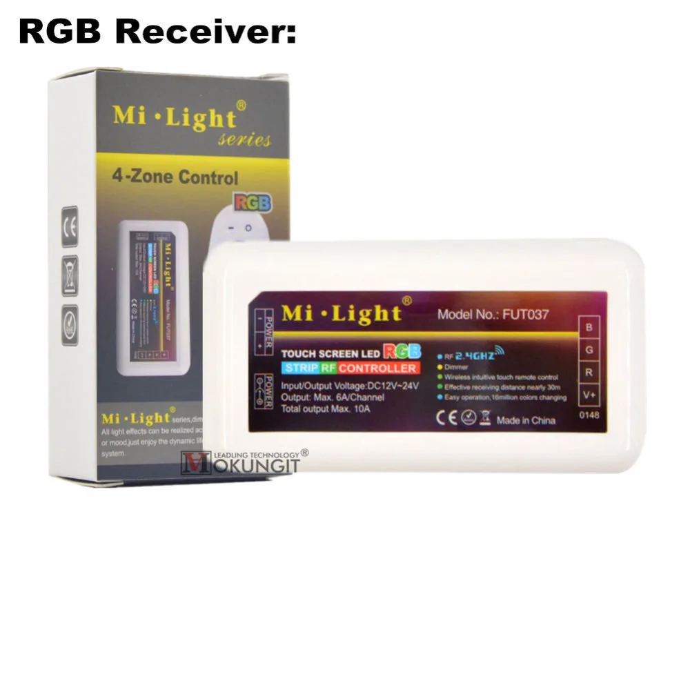 MiLight 2,4G 4 Zone wifi светодиодный контроллер iBox+ RF сенсорный пульт+ RGB RGBW контроллер для RGB RGBW светодиодные полосы света DC12V-24V