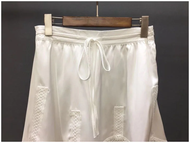 Летние модные кроп-комплекты высокого качества женские кружевные лоскутные ремень жилет топы+ открытая вышивка трапециевидной формы белая юбка наборы