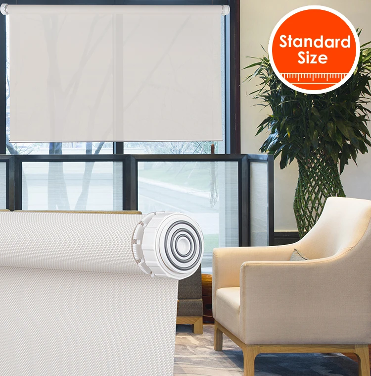Top quality Sunscreen Fabric Tension Roller Blinds Inside Mount No