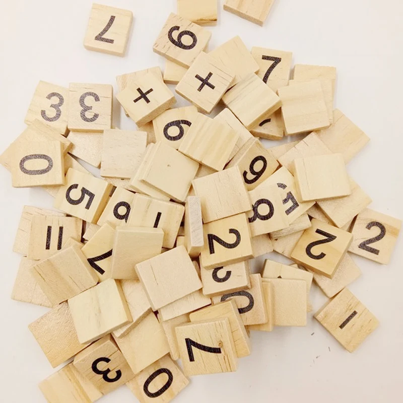 104 x wooden alphabet scrabble letter craft game letter kid