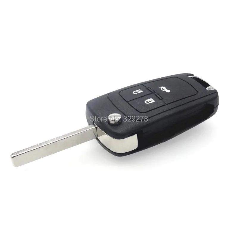 10 шт./лот чехол для дистанционного ключа подходит CHEVROLET 3 кнопки Spark Flip Remote Key Fob