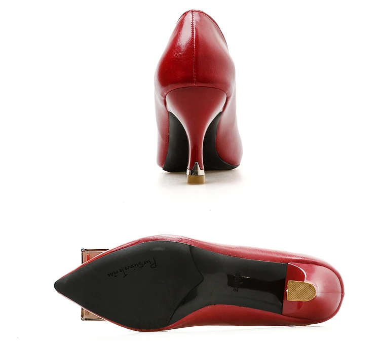 LazySeal/ туфли-лодочки с пряжкой женская обувь Простые сандалии с острым носком на тонком каблуке без застежки классические женские туфли-лодочки на высоком каблуке для свадебной вечеринки