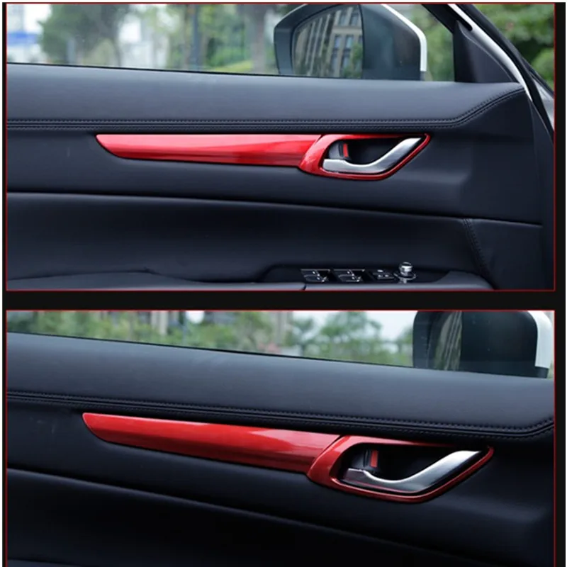 

4 PCS car door handle cover ring modified special ABS For Mazda CX-5 CX5 2017 2018 car styling accessories