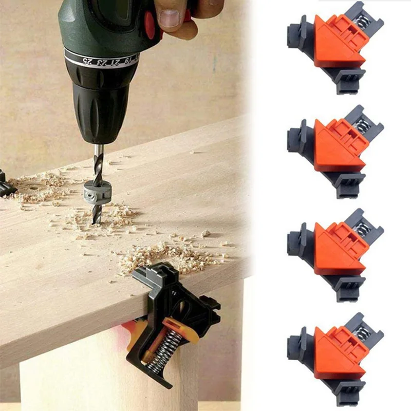 

4 Pcs Carpenter Right Angle Fixture Locator Square Angle Fixture Welding Photo Frame JA55