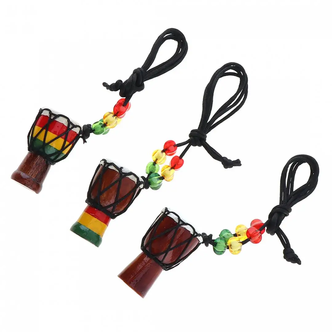 SLADE 1pcs Mini Jambe Drummer Individuality Djembe Pendant Percussion Musical Instrument Necklace African Hand Drum Accessories
