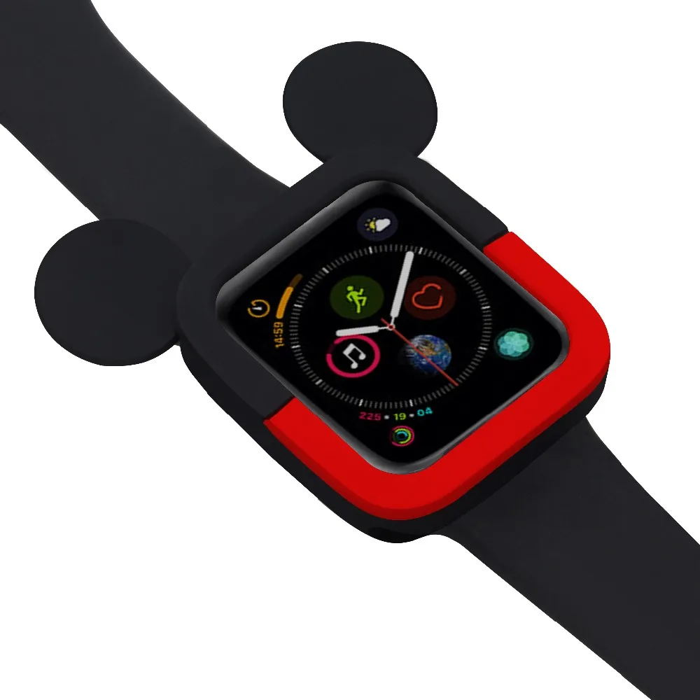 Lovely Mickey Case for Apple Watch case 44/40mm Two-Tone Silicone Protective case Compatible for iWatch series 4 Watch Accessory Lovely Mickey Case for Apple Watch case 44/40mm Two-Tone Silicone Protective case Compatible for iWatch series 4 Watch Accessory