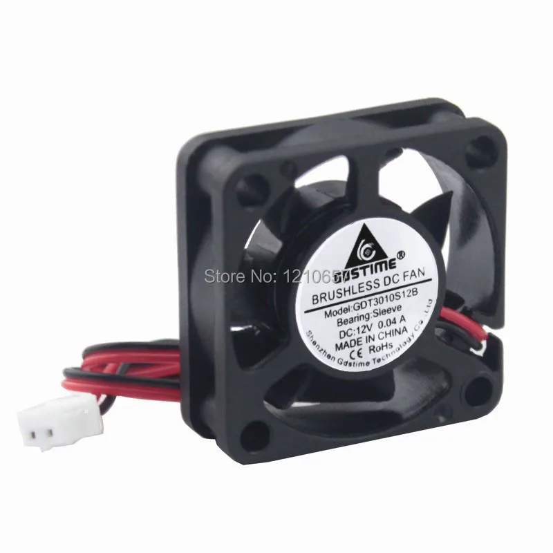 

5Pieces LOT Gdstime 3010s 30 x 30 x 10MM 30MM 2Pin Motor 12V DC Cooler Cooling Fan