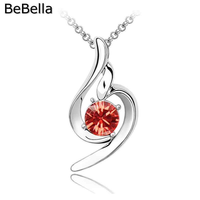 Женское простое ожерелье с подвеской BeBella чешскими кристаллами подарок|crystal
