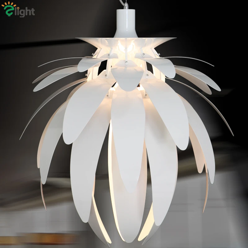 

Nordic Painted White Aluminium E27 Led Pendant Light Dining Room Pinecone Led Suspend Lamp Lustre Household Hanging Light
