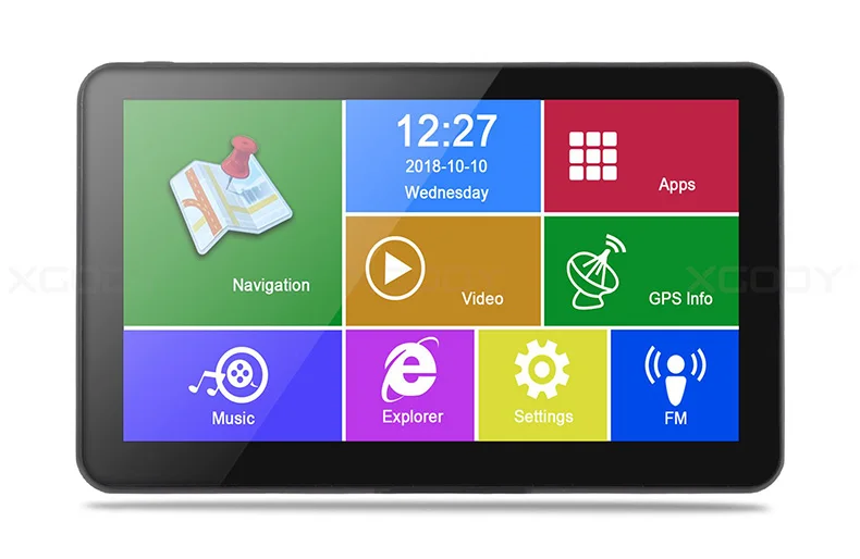 XGODY Android Автомобильный gps навигатор 7 дюймов HD грузовик навигатор 512 Мб 16 Гб WiFi планшетный ПК TF FM Navitel США AU ЕС карта