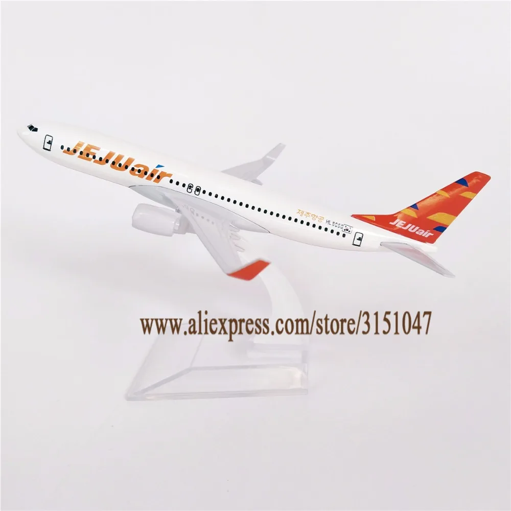 

Alloy Metal Korean JEJU Air Airlines Airplane Model Boeing 737 B737-800 Airways Plane Model Diecast Aircraft Kids Gifts 16cm