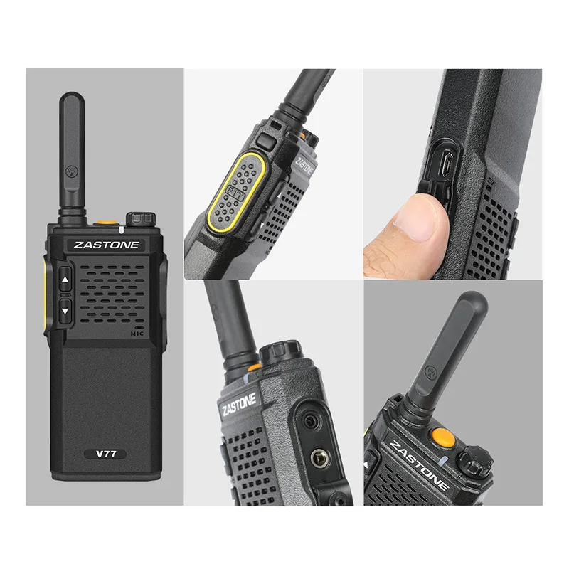 Zastone V77 иди и болтай Walkie Talkie “иди 3 Вт CB радио двухстороннее УВЧ 400 470 Любительское