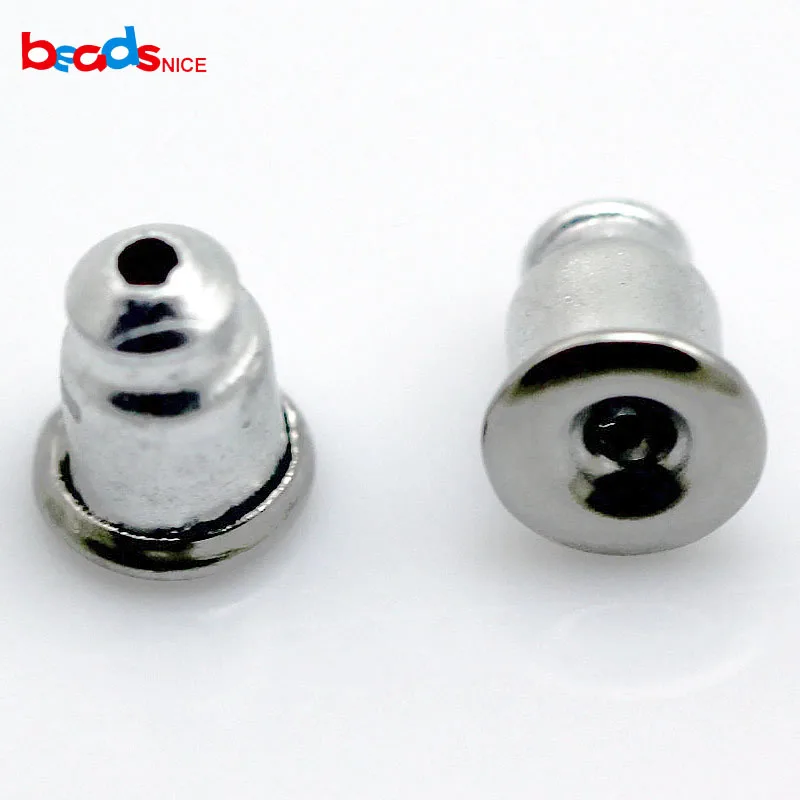 

Beadsnice high quality Ear nut supplies brass 6X5mm earring backing for DIY Jewelry Making ID8270