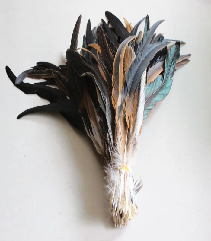 wholesale 50pcs/lot natural Natural color Beautiful Rooster feathers 30
