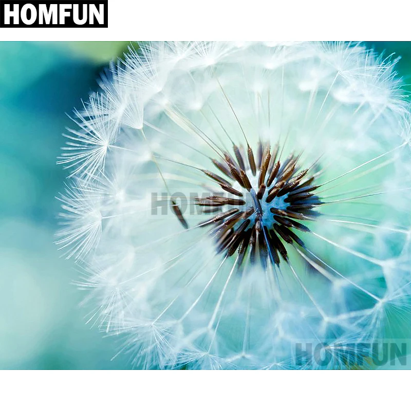 Набор для алмазной вышивки HOMFUN A02084 картина Одуванчик из квадратных/круглых страз