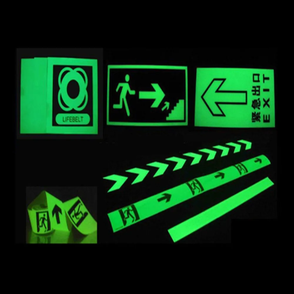 4cm*1m Luminous Fluorescent Night Self-adhesive Glow In The Dark Sticker Tape Safety Security Home Decoration Warning Tape