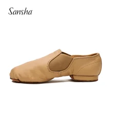 Sansha/джазовый ботинок без шнуровки для взрослых; Улучшенная Нескользящая замшевая обувь из коровьей кожи с раздельной подошвой для женщин и мужчин; Современная танцевальная обувь для джаза; JS31LCO