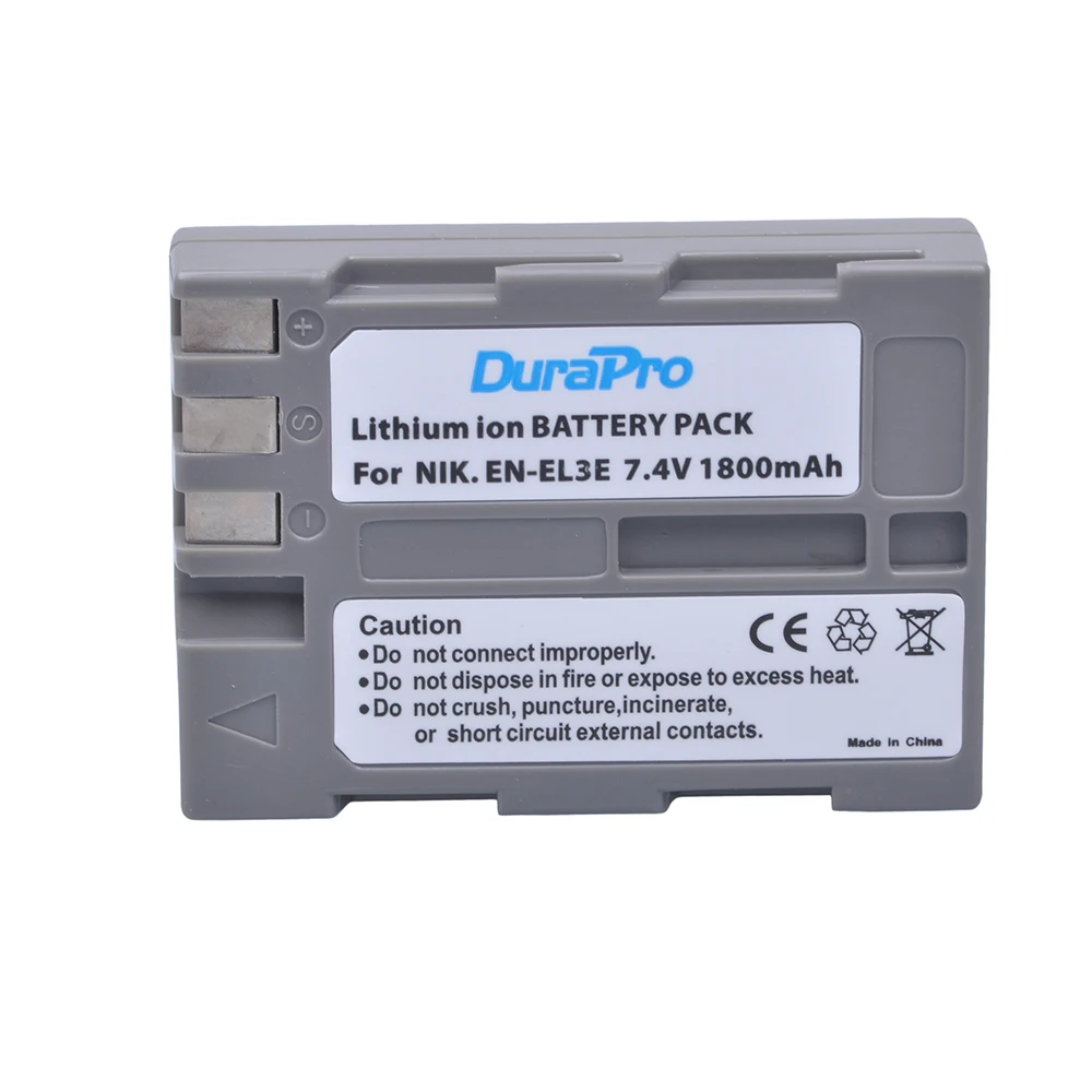 2 батареи DuraPro EN EL3e EL3a ENEL3e для цифровой камеры Nikon D300S D300 D100 D200 D700 D70S D80 D90 D50 MH 18A|digital