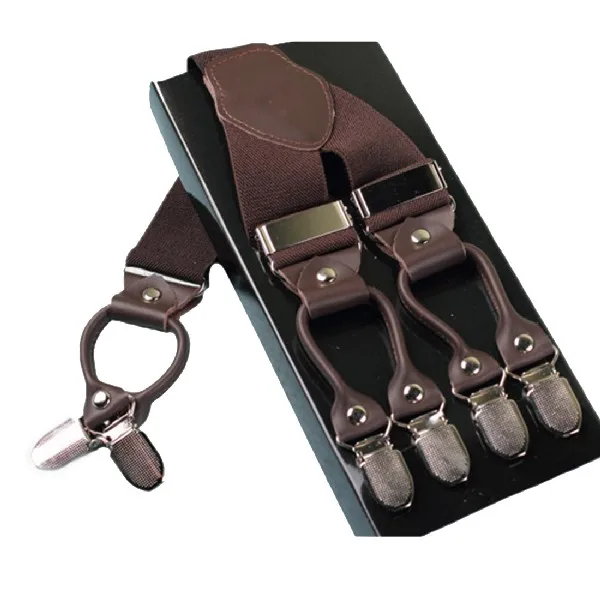 

3.5cm Unisex Suspenders Elastic Y-Shape Adjustable Buckles Six Buttons Design Adult Men Women Trousers Straps Accessory 2018 New
