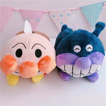 

1pc 30cm cartoon creative Anpanman Baikinman plush paper towel case vehicle-mounted tissue holder waist pillow stuffed toy gift