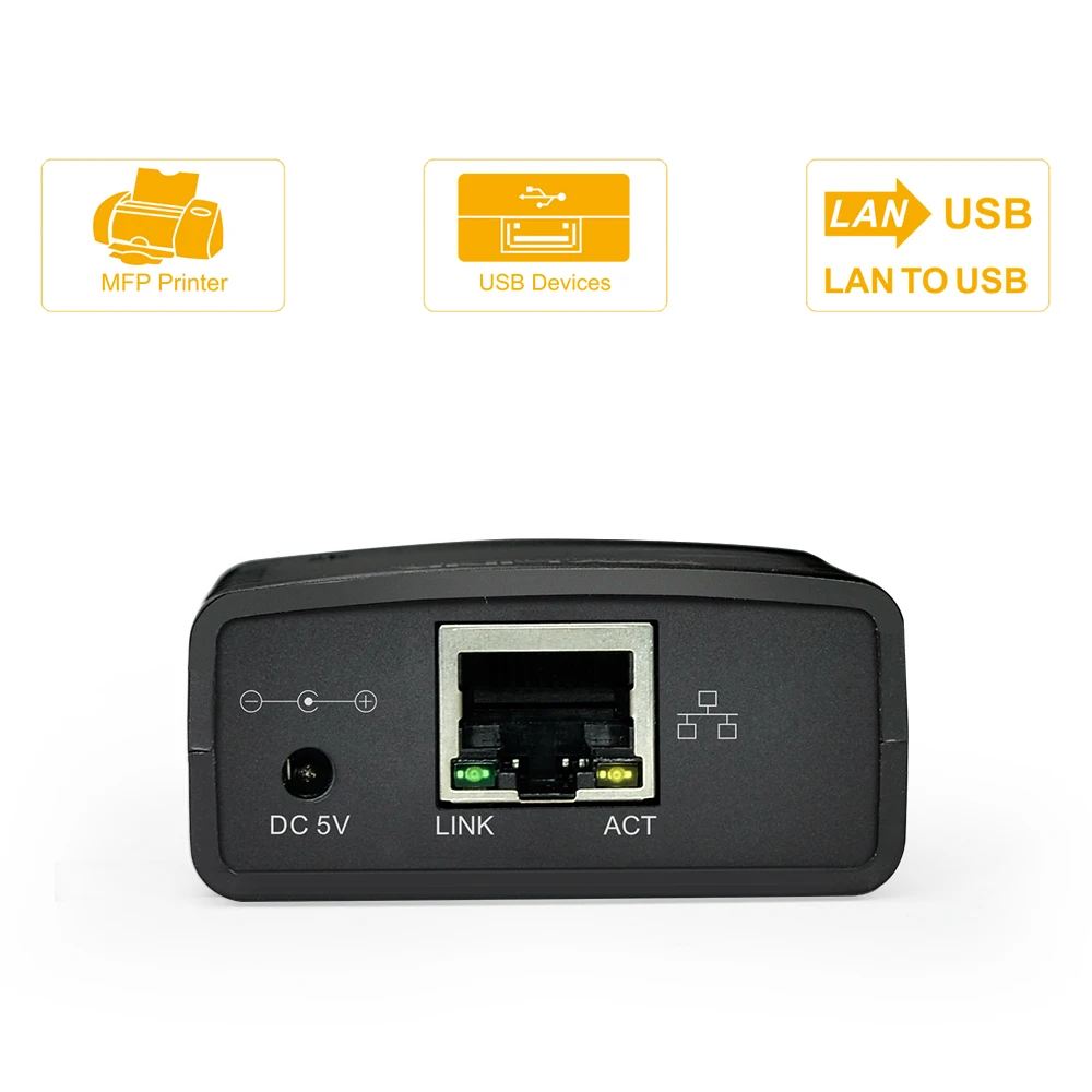USB 2,0 LRP принт-сервер общий доступ к LAN Ethernet Сетевые принтеры Адаптер питания usb-хаб 100 Мбит/с сетевой принт-сервер