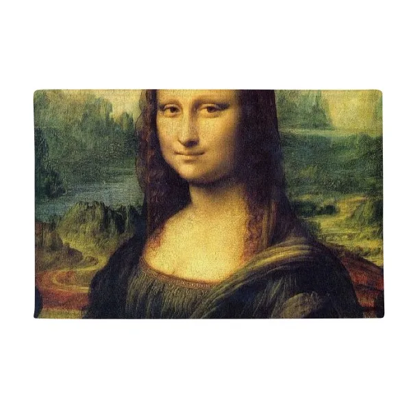 Mona Lisa Smile DaVinci Противоскользящий коврик для пола ванной комнаты гостиной кухонной