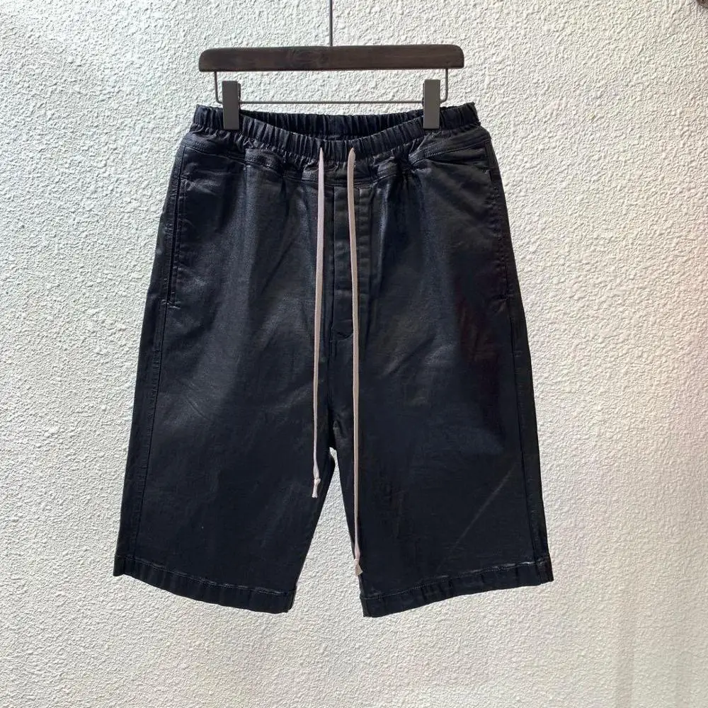 Owen Seak мужские повседневные шорты-шаровары джинсы из хлопкового денима Готическая Мужская одежда тренировочные штаны летние женские свободные длиной до колена черные шорты