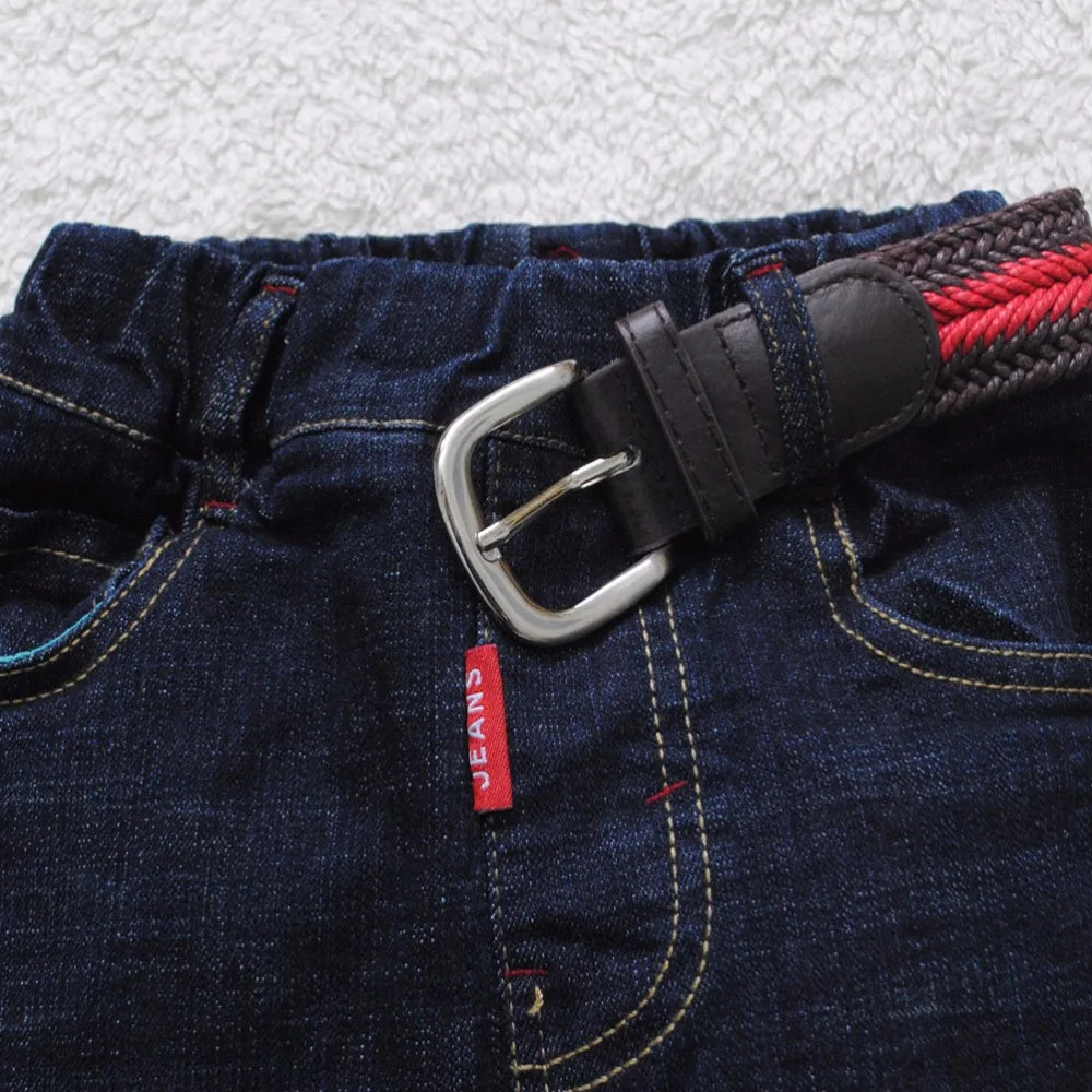 4091 джинсы зимние теплые джинсы из денима и флиса для мальчиков детские штаны двухслойные плотные штаны с эластичной резинкой на талии