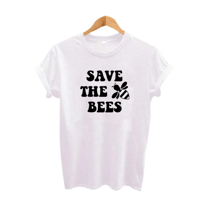 Женская футболка с надписью «беречь пчелы» для любителей пчелы, защита окружающей среды, лозунг, хипстер, Харадзюку, футболка с принтом, Femme