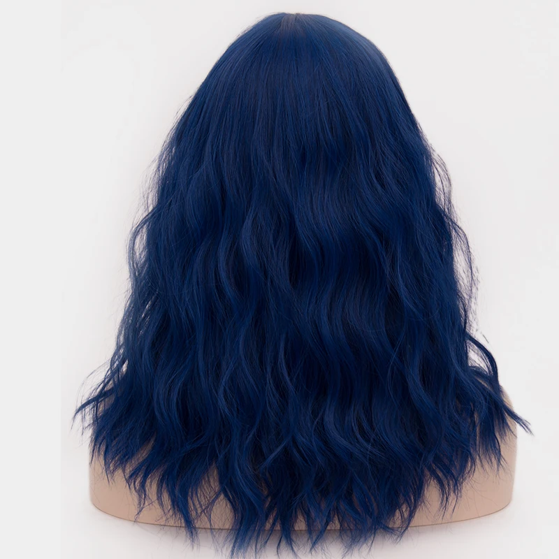 Similler 18 pulgadas Afro mujeres rizado corto pelucas azul recoger marrón Cosplay pelo sintético resistente al calor 29 colores disponibles