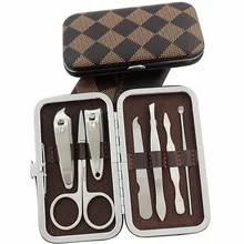 7 шт./компл. профессиональные кусачки для ногтей кутикулы Щипцы Педикюр Маникюр Очиститель Ногтей Резак Комплект Дело Красота инструмент дома существенно