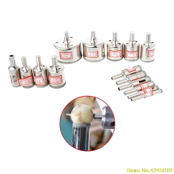 

High quality New 15pc 6mm-50mm Diamond Hole Saw Marble Drill Bit Tile Ceramic Glass Porcelain