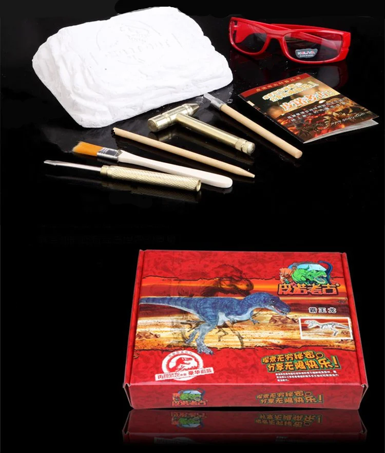 

[Temila] Child archaeologist Dig Up Jurassic Dinosaurs T-Rex and stegosaurus sets model students Scientific learning teach toy