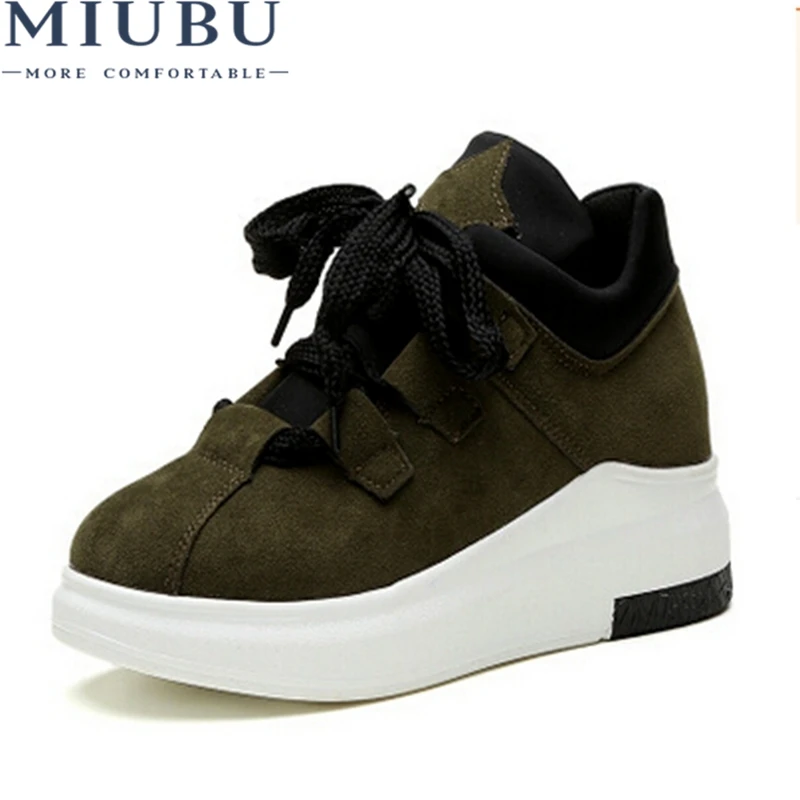 

MIUBU Brand Spring Autumn Platform Sneakers Shoes For Women Comfortable Breathable Casual Shoes Women 2019 Tenis Feminino