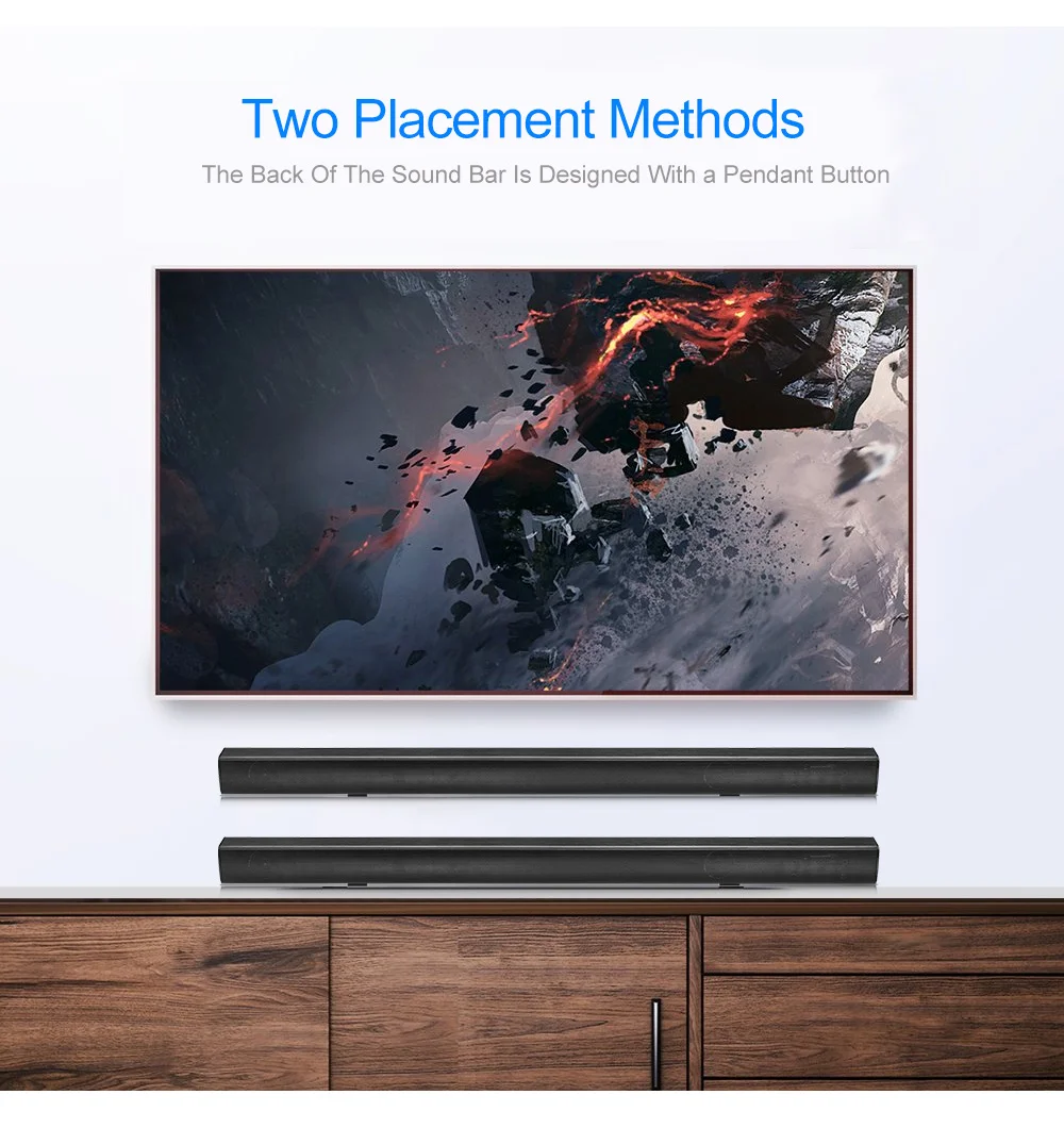 Wall-mounted sound bar