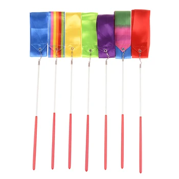 

1M Dance Ribbon Gym Rhythmic Gymnastics Streamer Twirling Rod Outdoor Sport Games For Kids Children Toys Art Gymnastic Ballet