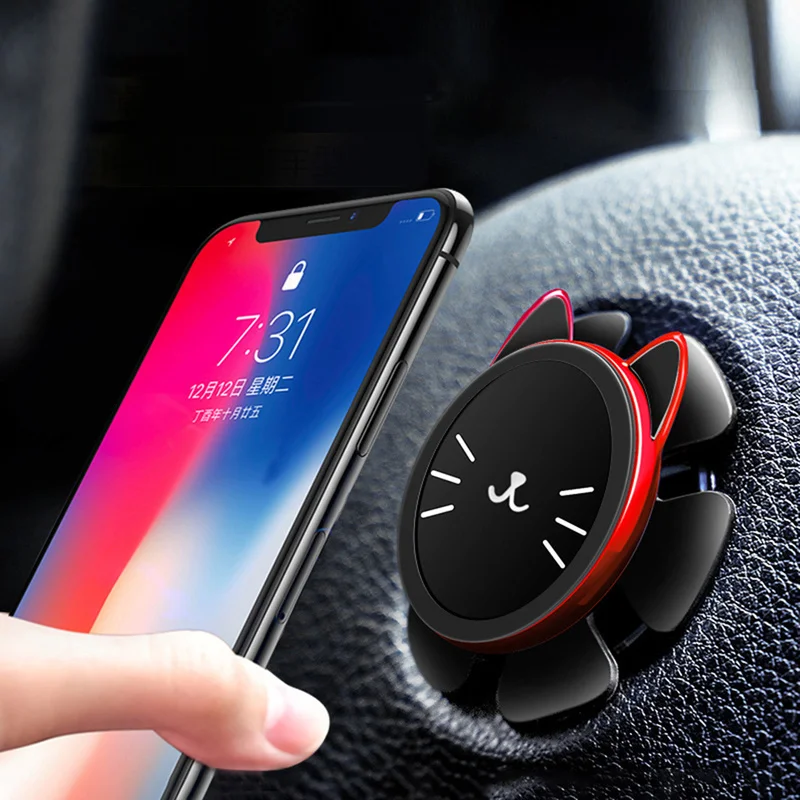Magnetic Car Phone Holder In Car Universal Phone Stand For Steering Wheel For Xiaomi Iphone 11 12 13 Pro Max Smartphone Gps Pda