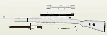 

3D paper model kar98 sniper rifle 98k WWII German weapons
