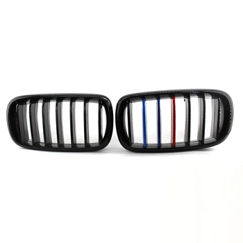 

Gloss Black M-Color M Sport Front Kidney Grille Grill Fit For BMW X5 F15 SUV 2014-2017
