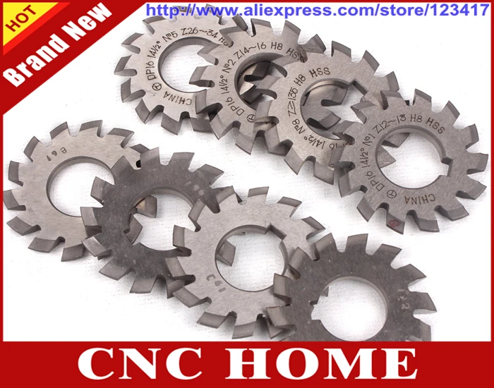 

Conical gear milling cutter module M1.5 NO1--NO8 8PCS A set
