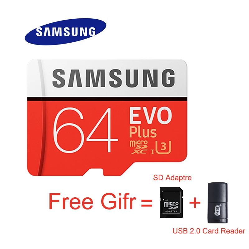 SAMSUNG 128GB Memory Card EVO Plus + 256GB U3 Micro SD
