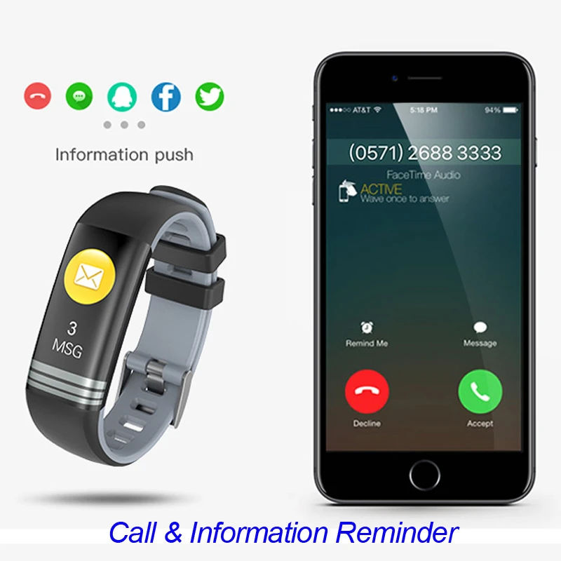 Smart Band G26 Android IOS Heart Rate Fitness Bracelet Sleep Monitor Fitness Tracker Color Screen Watch Multi Sports Mode Band